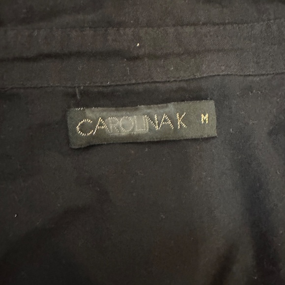 CAROLINA K Natalie Black Embroidered Shirt Dress Size Medium - Picture 11 of 11